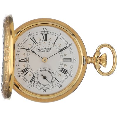 Orologi da tasca Aerowatch Pocket watches APW1082HW Savonette Les Fleurs-de-lis