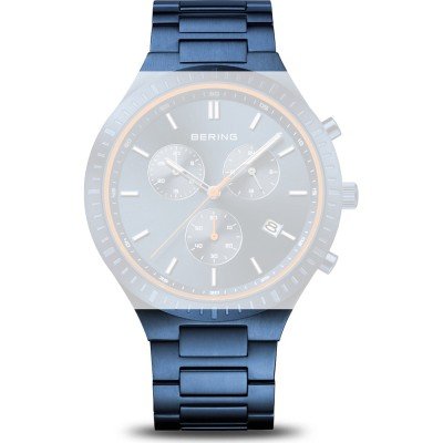 Cinturino Bering Straps PT-A11743T-BTL Titanium