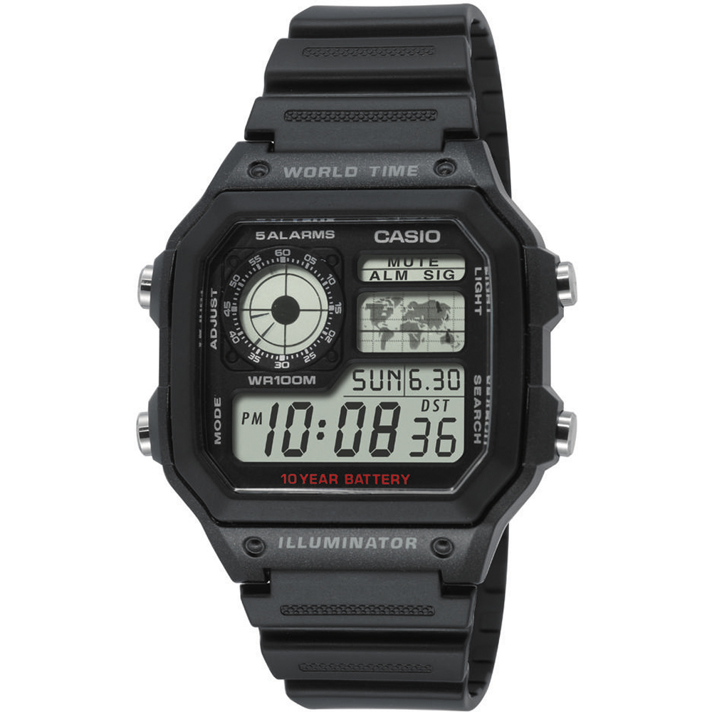 Orologio Casio AE-1200WH-1AVEF World Time • EAN: 4971850968740 • Orologio.it