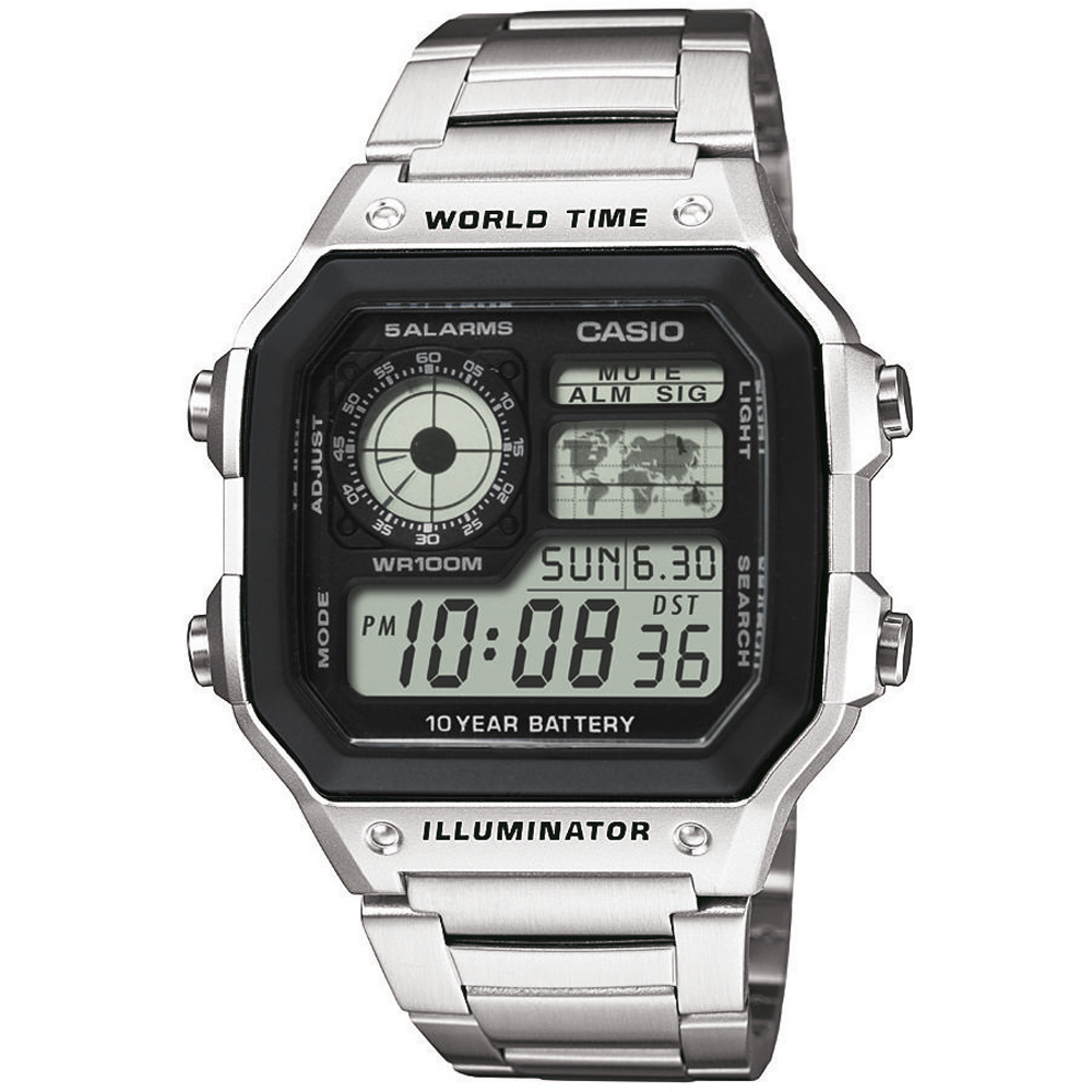 Orologio Casio Collection AE-1200WHD-1AVEF World Time • EAN: 4971850968801  •