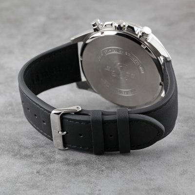 Casio Edifice EFV-C120L-8AEF Orologio Uomo Al Quarzo – Cassa Acciaio 45mm, Quadrante Analogico-digitale Grigio, Cinturino Pelle Nera, 10 ATM - 3