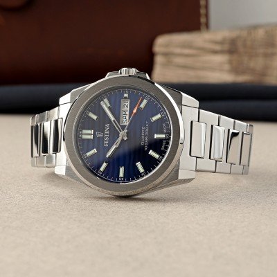 Festina Orologio Uomo Cronografo F20007/3: Eleganza In Acciaio E Pelle, Impermeabile 10 ATM