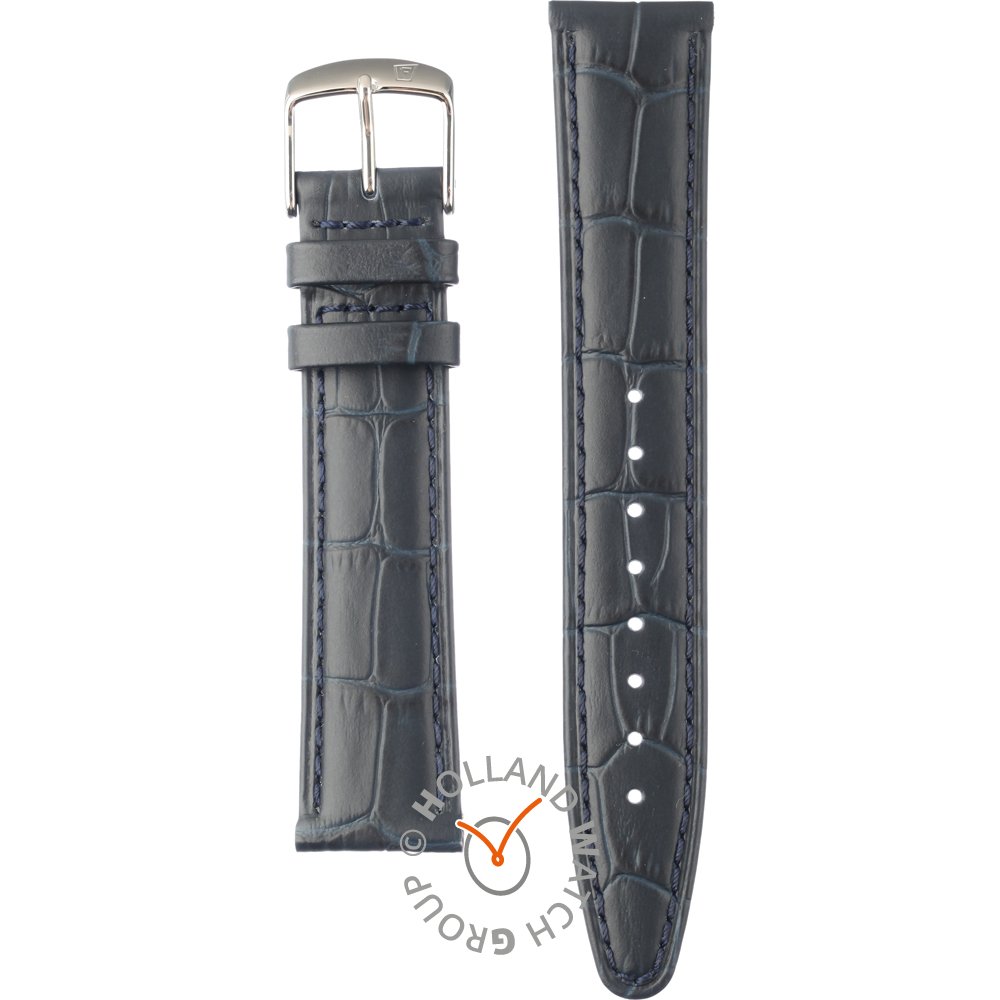 Cinturino Orologio In Pelle Nera 22mm - Fatto A Mano, Stile Classico Con Fibbia Opaca