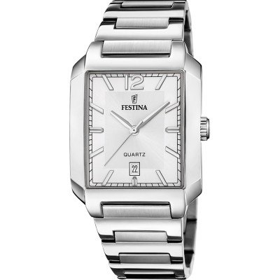 Festina Orologio Uomo F20357/2 - Cassa Acciaio Inox 41mm, Vetro Minerale, Bracciale Acciaio, Argento