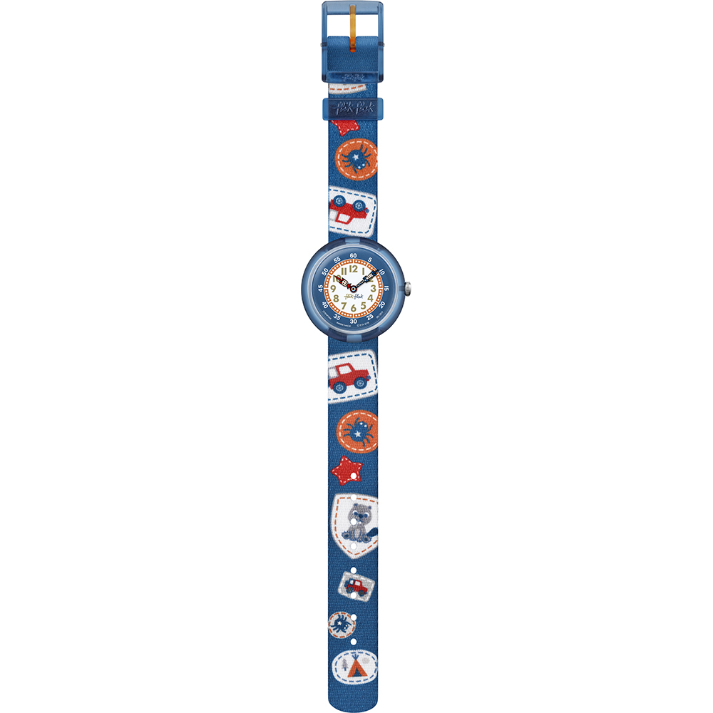 Orologio Flik Flak 3+ Story Time FBNP094 Camping Badge Blue