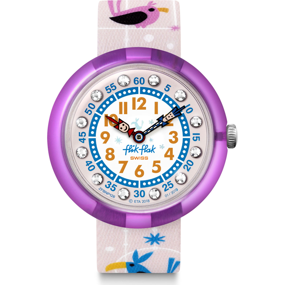 Orologio Flik Flak 3+ Story Time FBNP126 Circus Birds