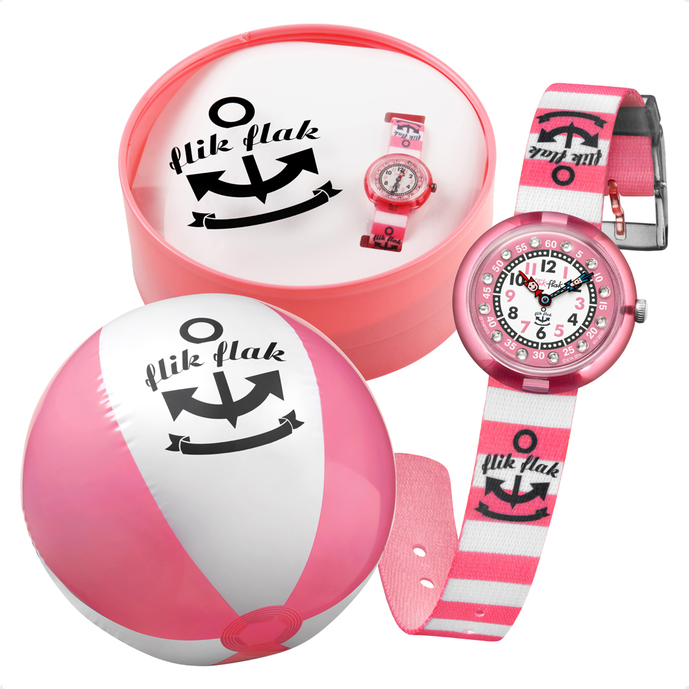 Orologio Flik Flak FTNP003 Pink Stripes