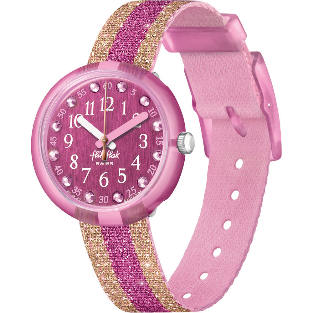 Orologio Flik Flak 5+ Power Time FPNP105 Shine In Pink