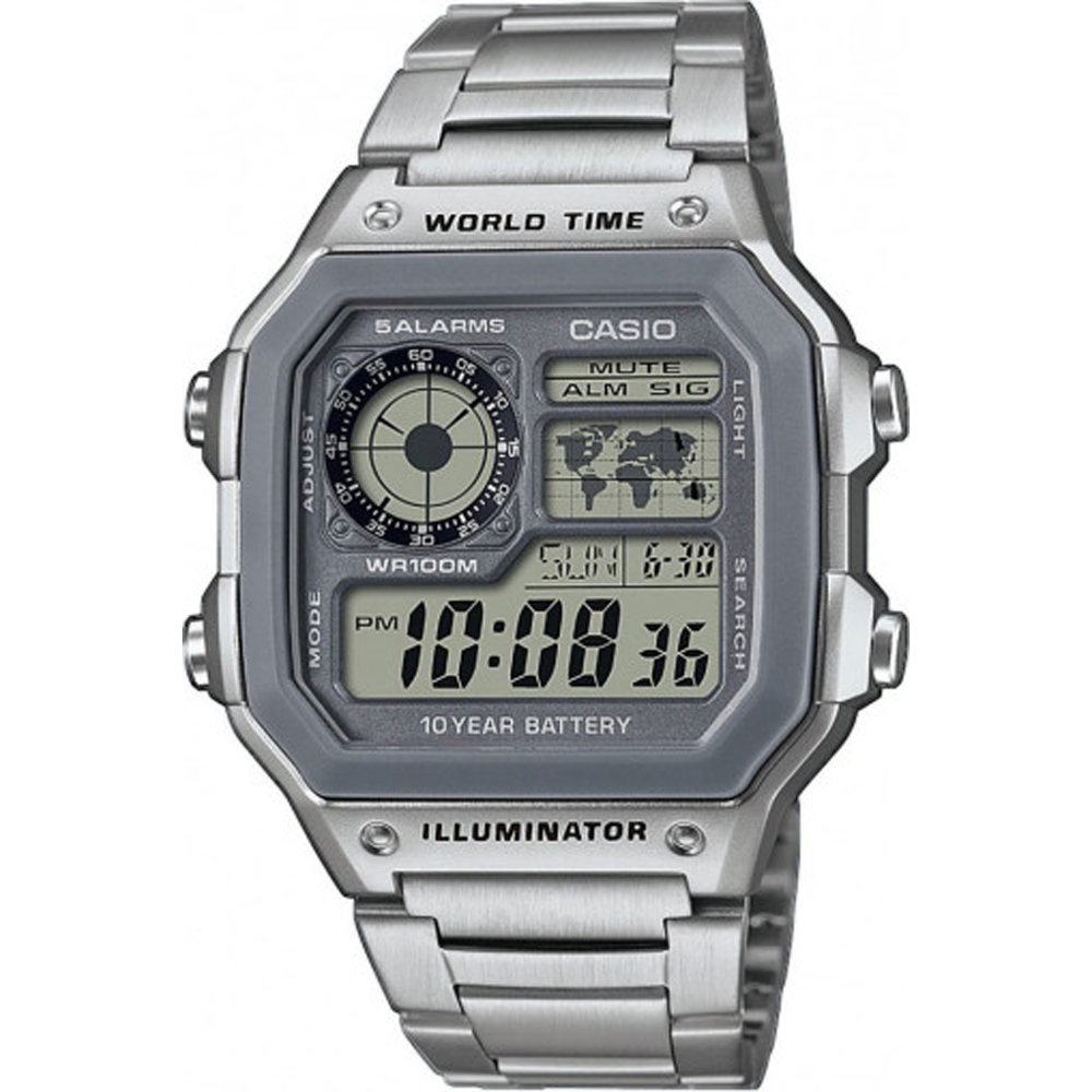 Orologio Casio Collection AE-1200WHD-7AVEF World Time