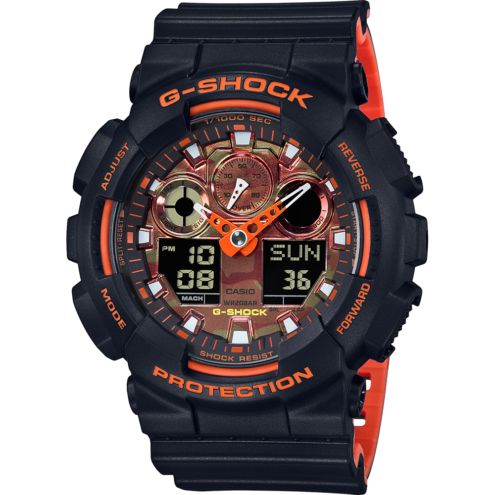 Orologio G-Shock Classic Style GA-100BR-1A Ana-Digi - Bright Orange