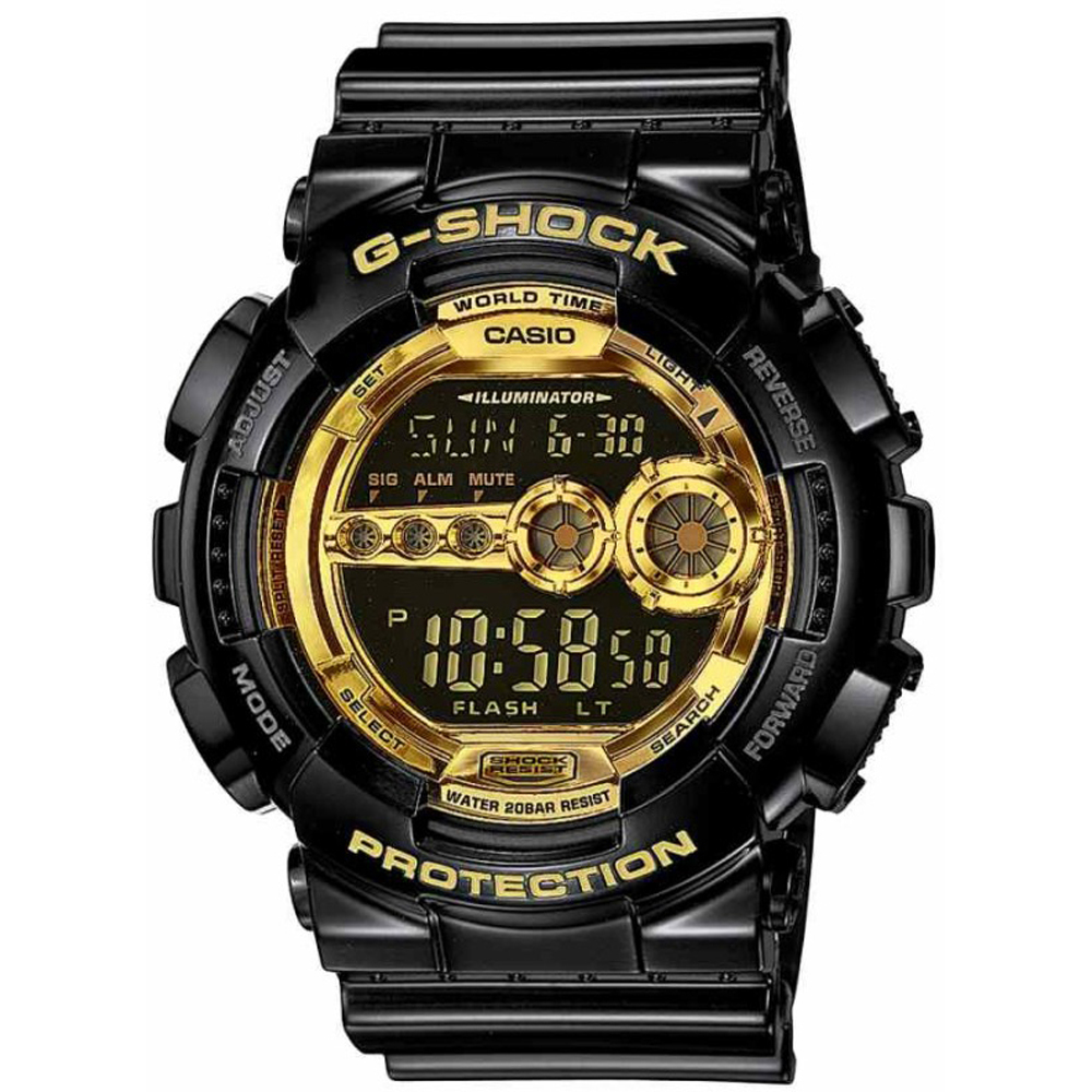 Orologio G-Shock Classic Style GD-100GB-1ER World Time - Garish Black