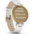 Gold and white ladies multisport smartwatch with leather strap Collezione Primavera / Estate Garmin