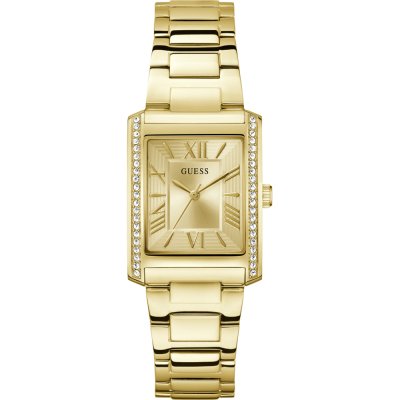 Guess GW0804G3 - Orologio Uomo, Cassa Oro E Quadrante Nero, Cinturino In Pelle, 42 Mm, 5 Bar