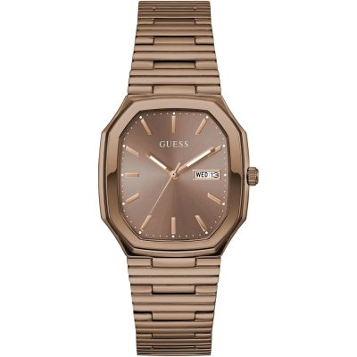 Guess GW0012G3 Orologio Da Uomo – Acciaio E Oro Rosa, Quadrante Blu Soleil, Cronografo, Cinturino Silicone Blu