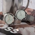 Silver ladies quartz watch with trendy green dial Collezione Primavera / Estate Hugo Boss