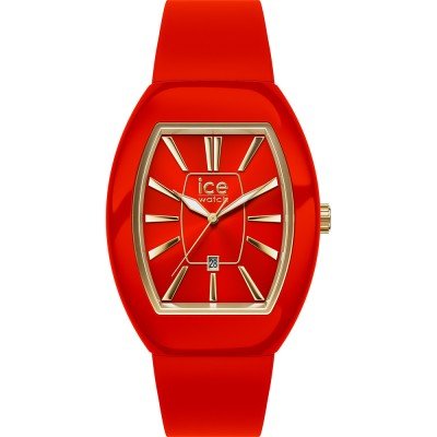 Ice-Watch ICE Steel Orologio Unisex Con Cinturino In Silicone Effetto Tessuto Nero, Quadrante Rosa Dorato, 44mm, 10 ATM