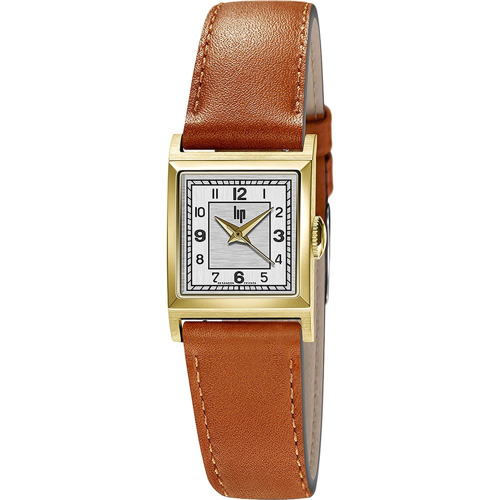 Lip Orologio Churchill T24 Uomo - Cassa Rettangolare Acciaio 316L, Quadrante Argento, Cinturino In Pelle Blu - Made In France, Quarzo Miyota - 4