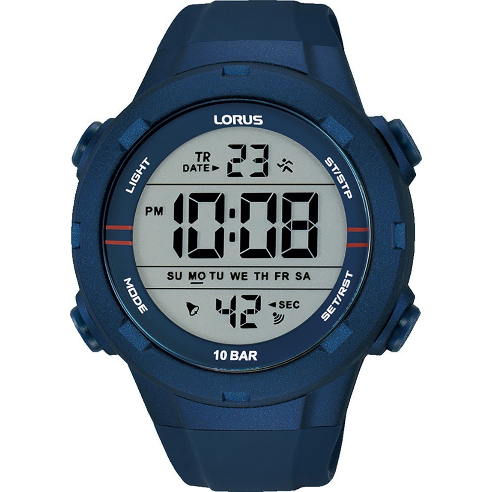 Lorus Orologio Digitale Uomo Sportivo - Quarzo Con Cronometro E Sveglia, Cinturino In Silicone Verde, Resistente Fino A 10 ATM - 4
