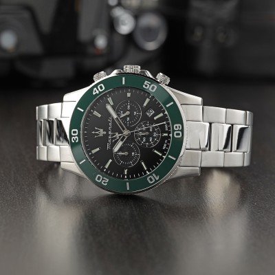 Maserati Competizione Orologio Uomo R8873600003 – Cronografo Al Quarzo, Cassa Acciaio 43mm, Cinturino Acciaio, Impermeabile 10 ATM, Vetro Zaffiro