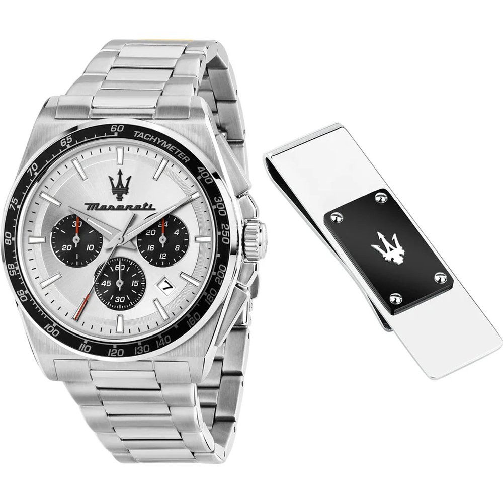 Maserati Stile Skeleton Chronograph Schwarz / Rosé | R8871642003