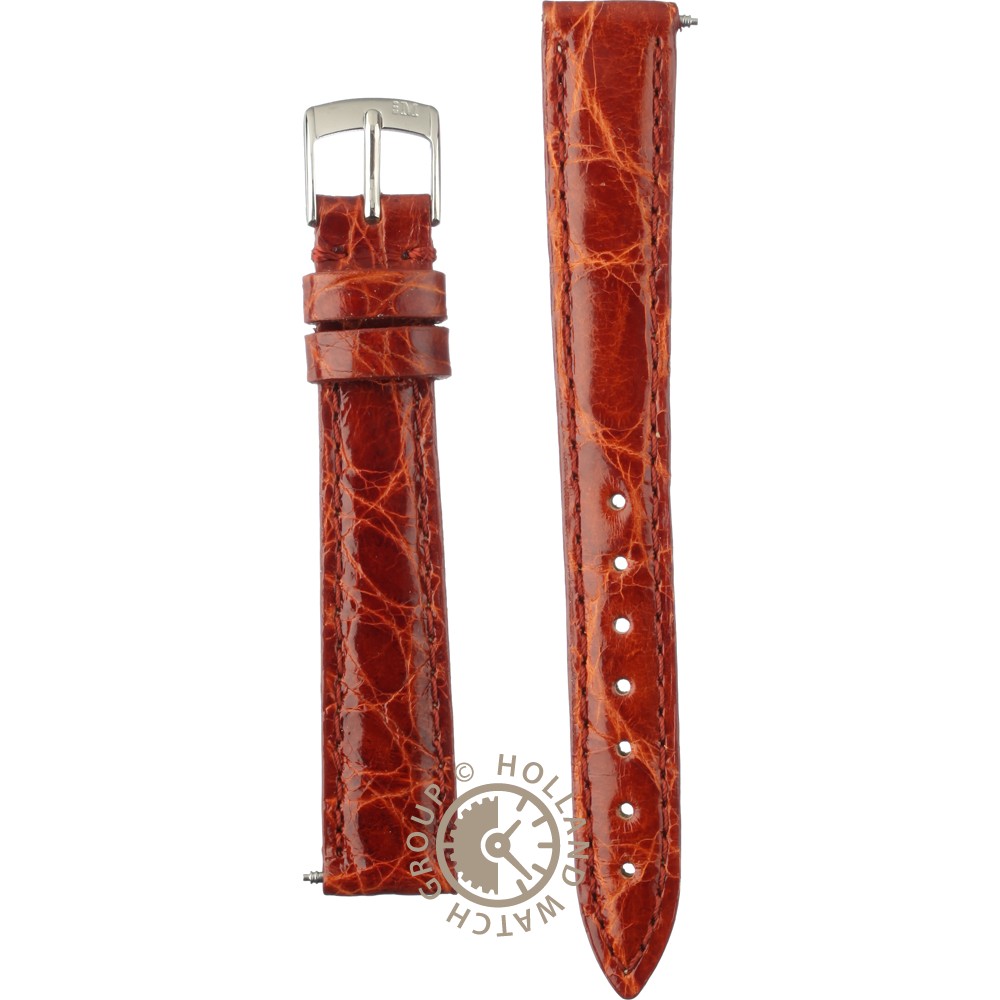 Cinturino Orologio In Pelle Gialla 16 Mm Con Fibbia E Barrette A Molla &ndash; Marca JO, Stile Coccodrillo, Unisex