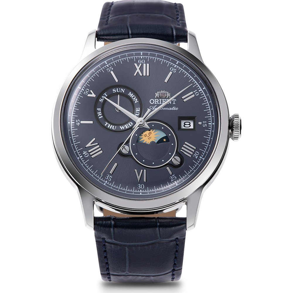 ORIENT Bambino V2 Romani RA-AC0026R Bordeaux Orologio Uomo Automatico Cinturino Pelle