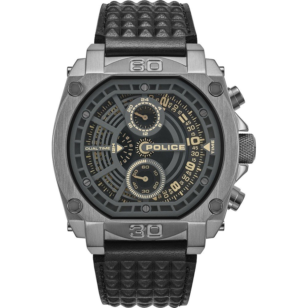Police orologio uomo Norwood vetro minerale blu riflessi viola cangiante