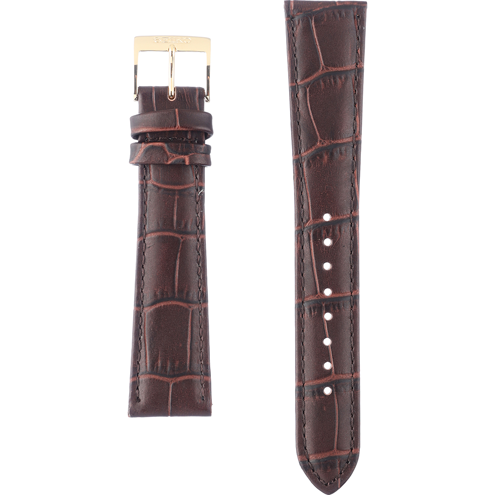 Cinturino Pelle Marrone Effetto Coccodrillo 30mm - Largo, Ricambio Per Orologio
