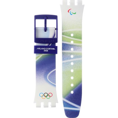 Cinturino Swatch Plastic - New Chrono - SUS ASUSZ403 Snowy Slopes