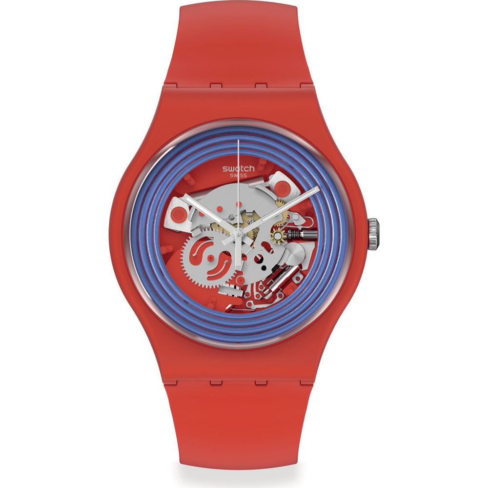 Orologio Swatch Big Bold SO29R103 Blue Rings Red
