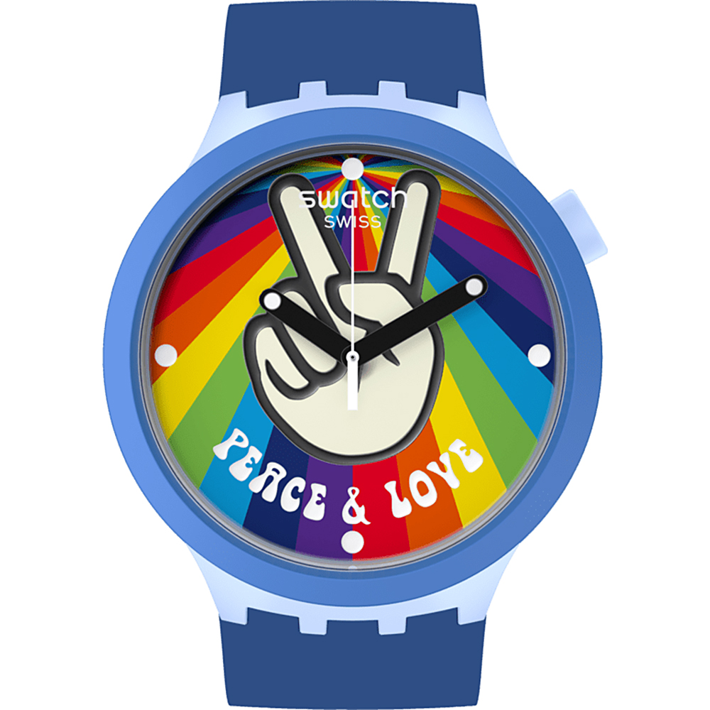 Orologio Swatch Big Bold SB03N105 Peace Hand Love