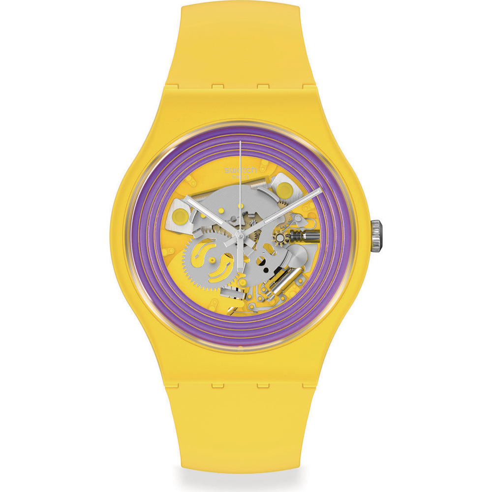 Orologio Swatch NewGent SO29J100 Purple Rings Yellow