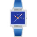 Orologio Swatch What If - Square SO38K701 What If... Jelly see thru blue?