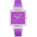 Orologio Swatch What If - Square SO38K705 What If... Jelly see thru magenta?