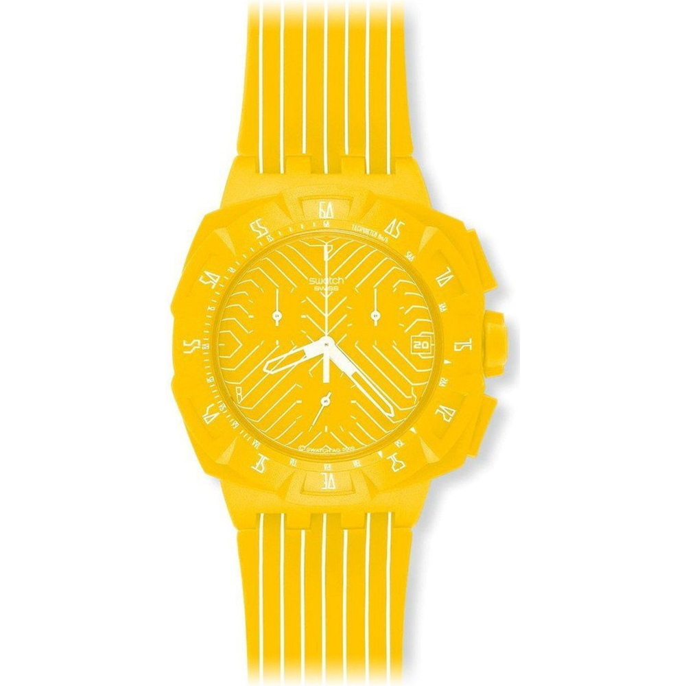 Orologio Swatch Chrono Plastic SUIJ400 Yellow Run