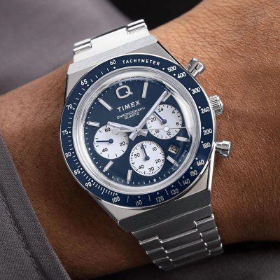 Timex Chicago – Orologio Cronografo Al Quarzo Uomo – Cassa Nera 45mm, Cinturino In Pelle – Resistente 5 ATM