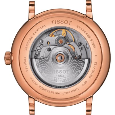 Tissot Carson Orologio Automatico T1224071604300 – Cassa 40 Mm, Quadrante Blu, Cinturino In Pelle, Swiss Made