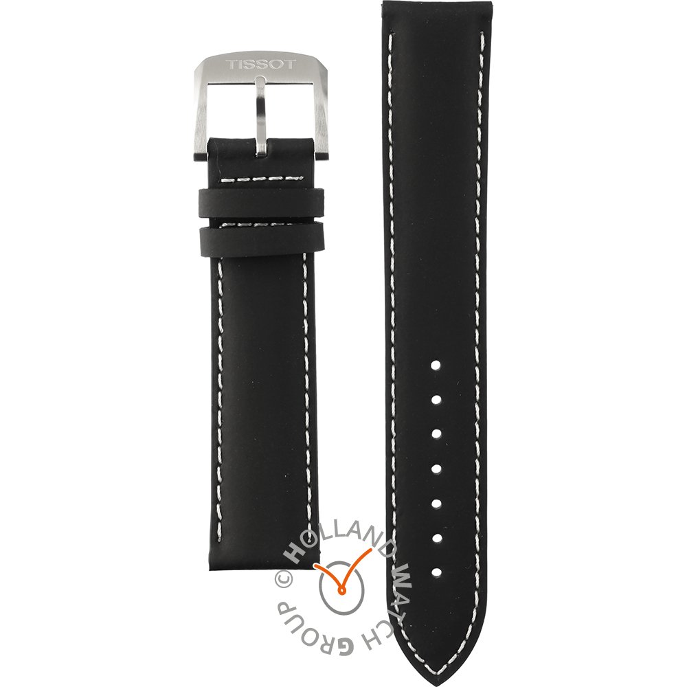 Cinturino Tissot Pelle Nera Cinturino Originale Tissot PRS-516 In Pelle Nera 20 Mm Con Fibbia Argento Tissot Porto